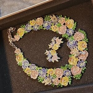 Sassy Jones Azalea Blossom Bib, and Studs